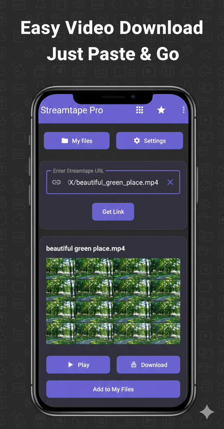 Streamtape Downloader - Tampilan awal aplikasi